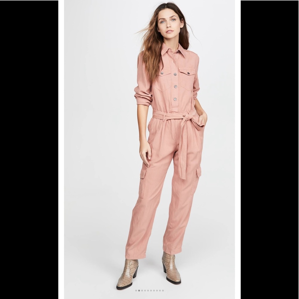Alice and Olivia Kai Cargo Jumpsuit in Rose - Picture 12 of 12